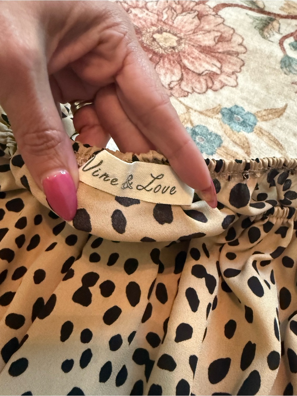 Vine & Love Beige and Black Off-Shoulder Leopard Print Romper - Picture 2 of 5